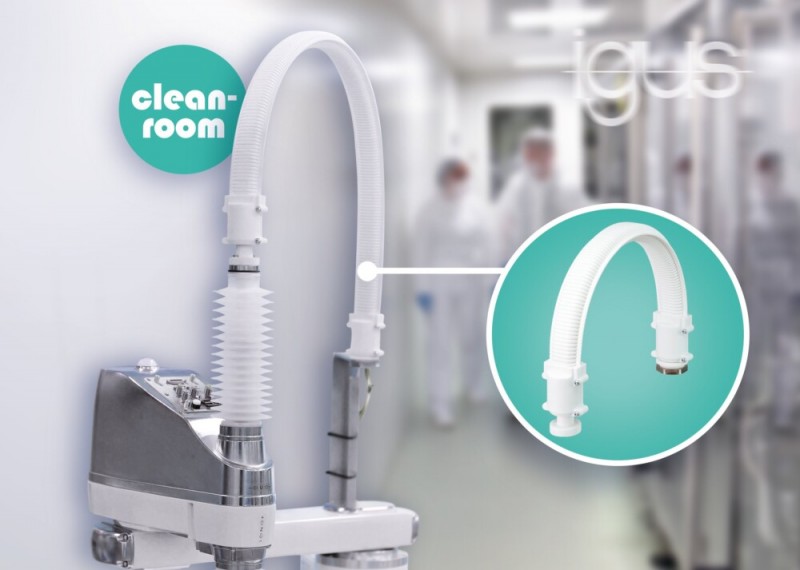 Giải pháp ống dẫn cáp e-skin®️ Clean SCARA mới cho robot tuân thủ ISO Class 2