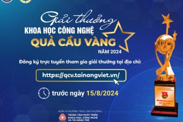 Giải thưởng KHCN Quả Cầu Vàng năm 2024 sẽ trao cho 10 cá nhân xuất sắc thuộc 5 lĩnh vực