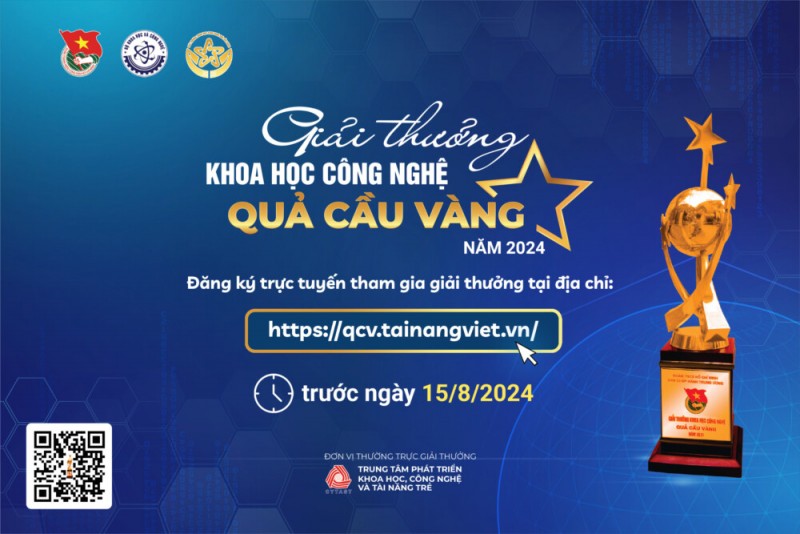 Giải thưởng KHCN Quả Cầu Vàng năm 2024 sẽ trao cho 10 cá nhân xuất sắc thuộc 5 lĩnh vực