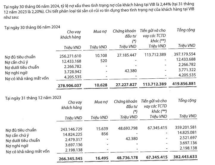 VIB hoạt động kinh doanh ra sao trong 6 tháng đầu năm 2024?