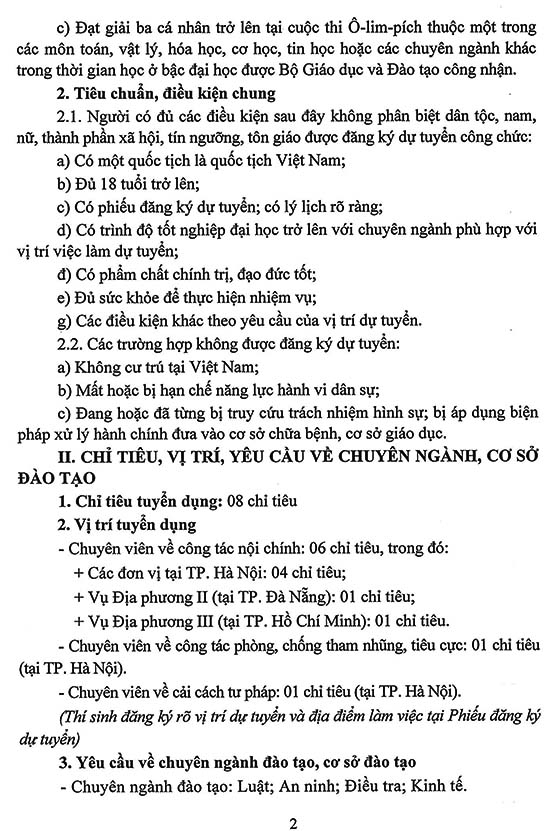 Ban Nội chính Trung ương bổ sung chỉ tiêu tuyển dụng từ nguồn sinh viên tốt nghiệp xuất sắc