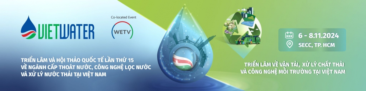 Hơn 450 đơn vị hàng đầu ngành nước sẽ có mặt tại Vietwater 2024