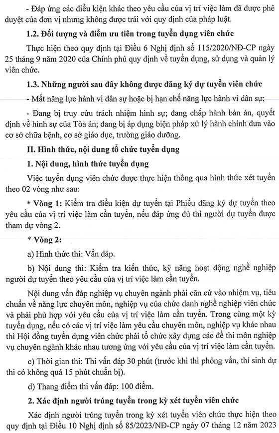 Trung tâm Điều tra, Thông tin và Dữ liệu về môi trường, đa dạng sinh học tuyển dụng viên chức năm 2024