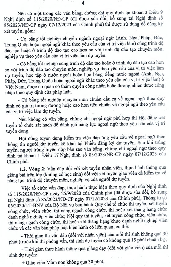 UBND quận Cầu Giấy, Hà Nội tuyển dụng viên chức làm việc tại các cơ sở GD công lập