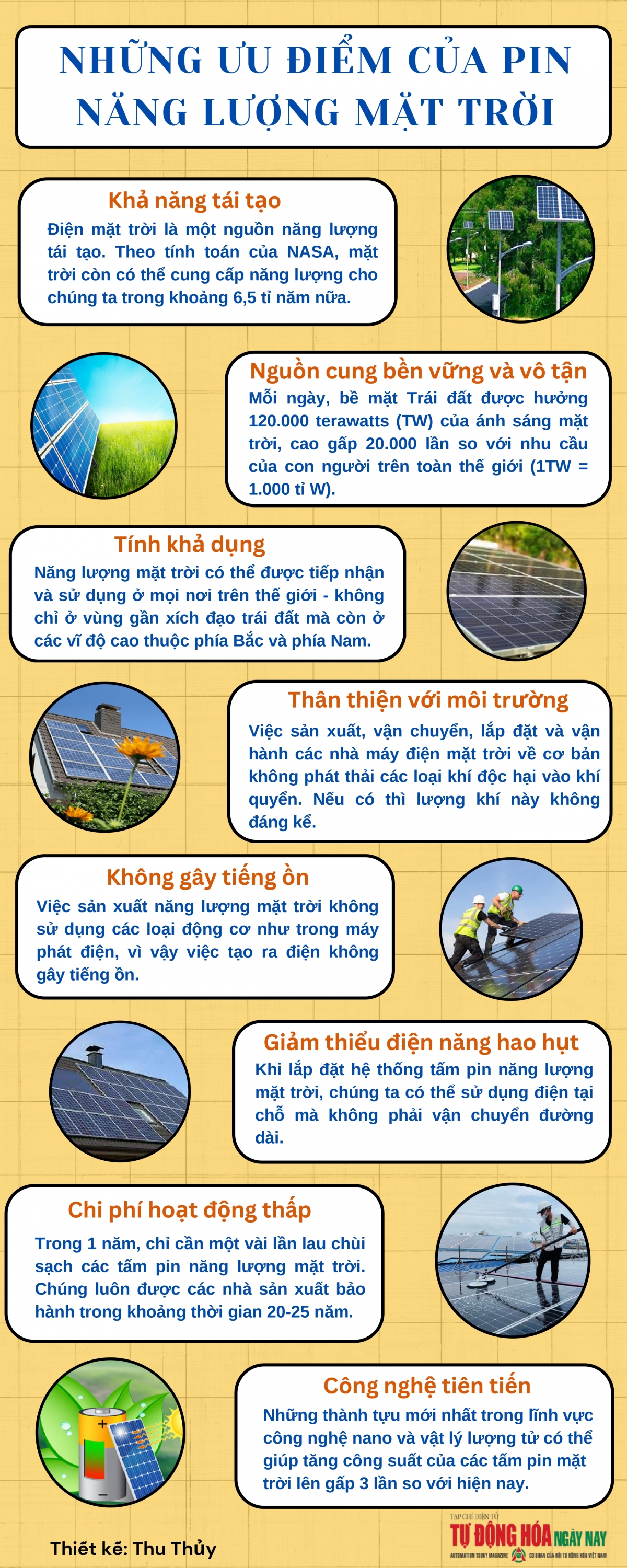 [Infographic] Những ưu điểm của pin năng lượng mặt trời