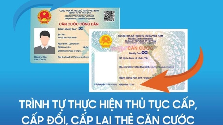 Cấp đổi thẻ căn cước trực tuyến được giảm 50% lệ phí