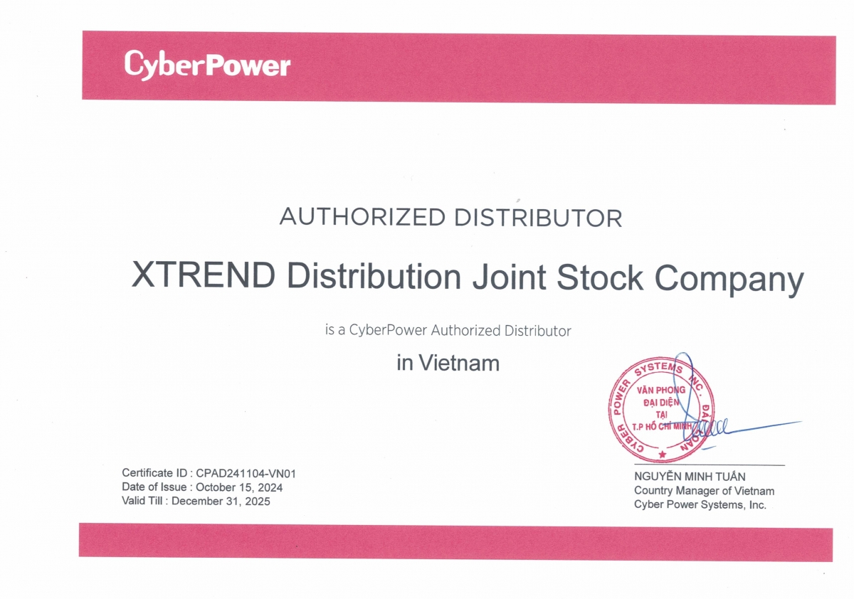 CyberPower bổ nhiệm XTREND Distribution là Nhà phân phối chính thức giải pháp UPS 1 Pha và 3 Pha tại thị trường Việt Nam