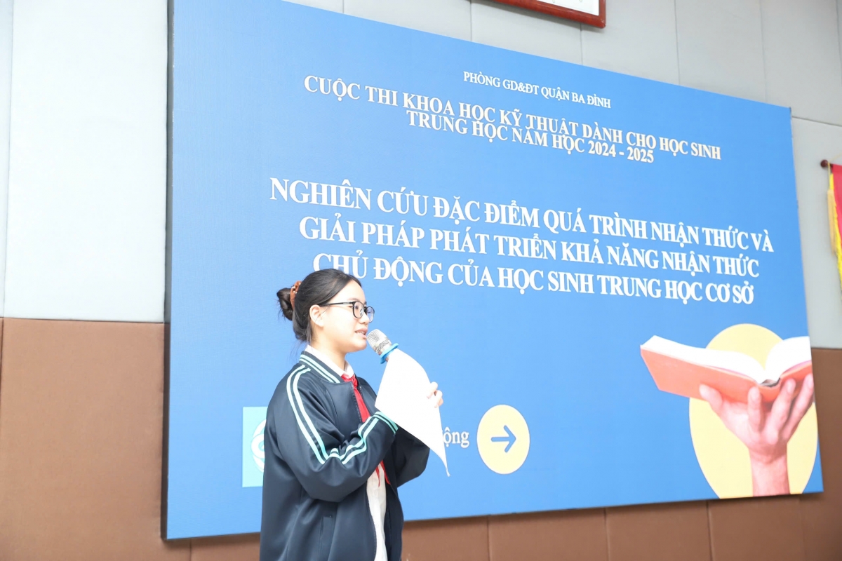 Hà Nội: 17 dự án của học sinh quận Ba Đình tham gia cuộc thi nghiên cứu khoa học, kỹ thuật