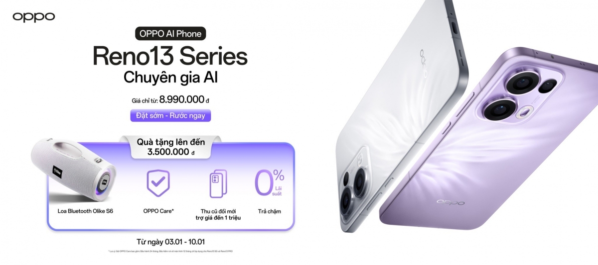 OPPO Reno13 Series nâng tầm mọi khoảnh khắc sống động với nhiếp ảnh AI sáng tạo, hiệu năng ấn tượng