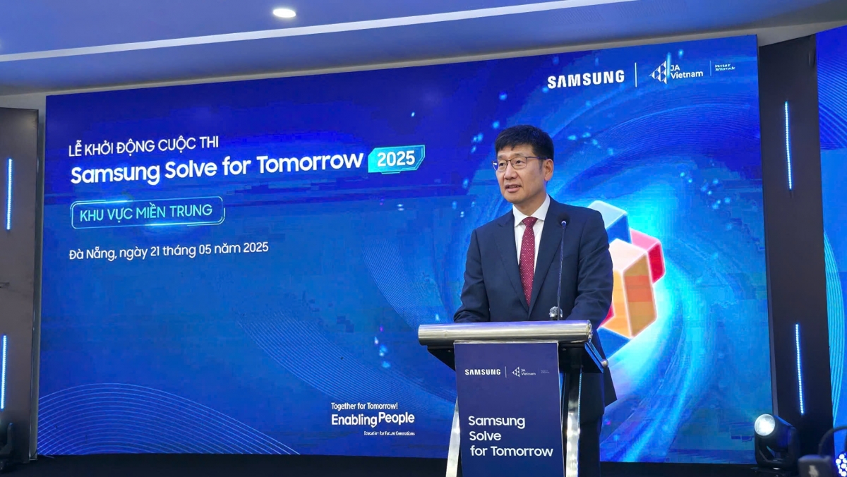 Ông Na Ki Hong, Tổng giám đốc Samsung Việt Nam phát biểu tại sự kiện
