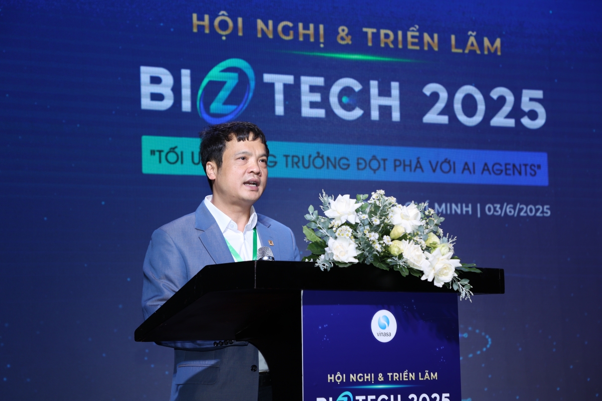 Ông Nguyễn Văn Khoa - Chủ tịch VINASA phát biểu tại hội nghị. Ảnh: BTC