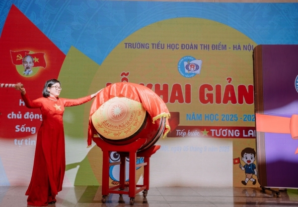 “Học chủ động – Sống tự tin": Thông điệp từ Lễ Khai giảng Trường Tiểu học Đoàn Thị Điểm - Hà Nội