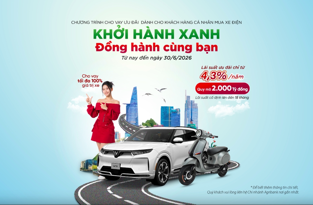 Agribank: Từ cho vay mua xe điện đến chiến lược phát triển bền vững