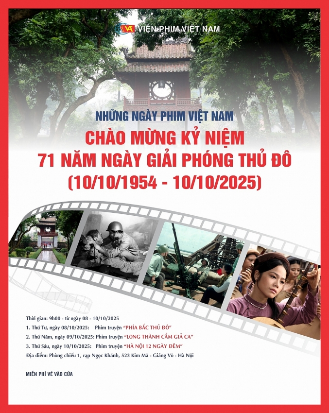 Ba tác phẩm điện ảnh đặc sắc về Hà Nội được chiếu miễn phí nhân dịp 71 năm Giải phóng Thủ đô