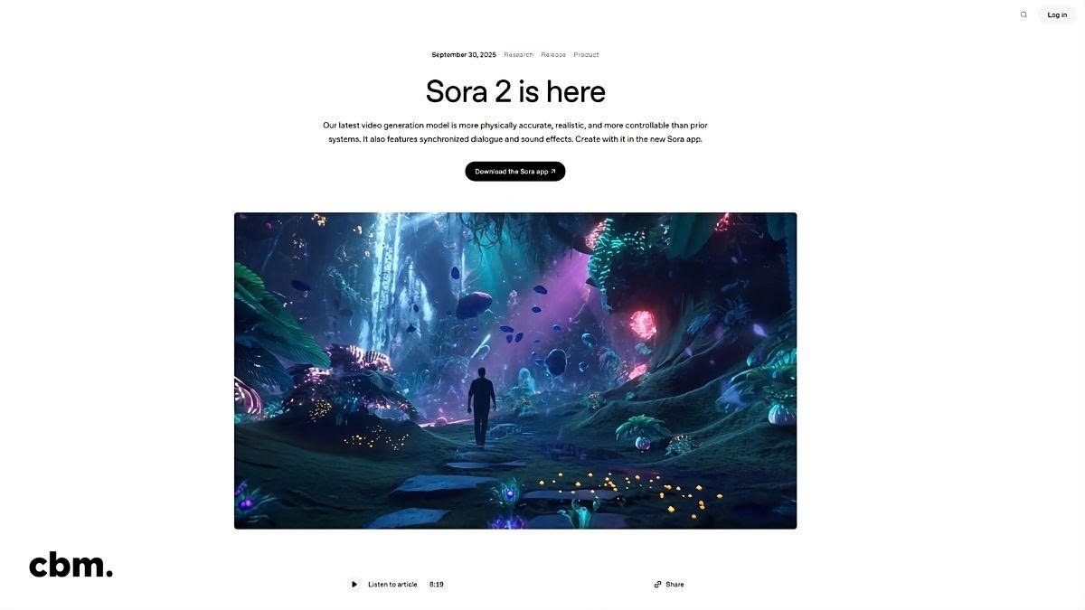 Sora 2.0: Cải thiện độ chân thực, đưa chính người dùng vào trong video