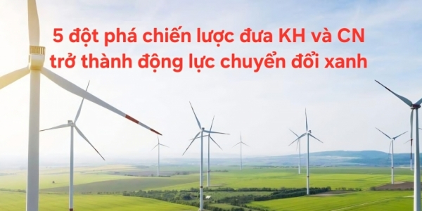 5 đột phá chiến lược đưa KH và CN trở thành động lực chuyển đổi xanh