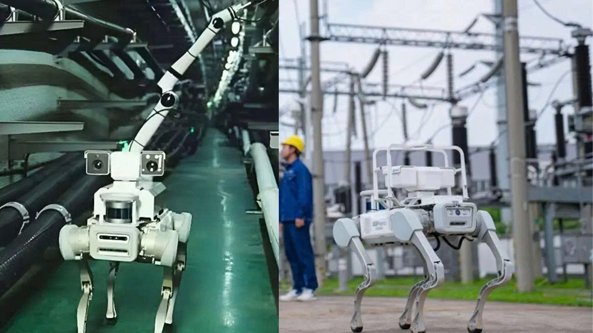 Robot chó X30 của Deep Robotics có thể kiểm tra tuabin trong điều kiện từ –20°C đến 55°C, leo cầu thang và phát hiện lỗi trước khi hệ thống gặp sự cố. Ảnh: DeepRobotics