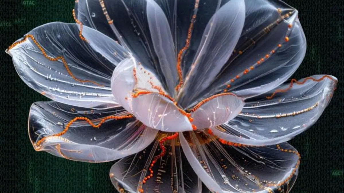 Hình minh họa cấu trúc “hoa DNA” ở cấp độ vi mô do nhóm nghiên cứu tại Đại học North Carolina (UNC) phát triển. Nguồn: Justin Hill, Philip Rosenberg và Ronit Freeman