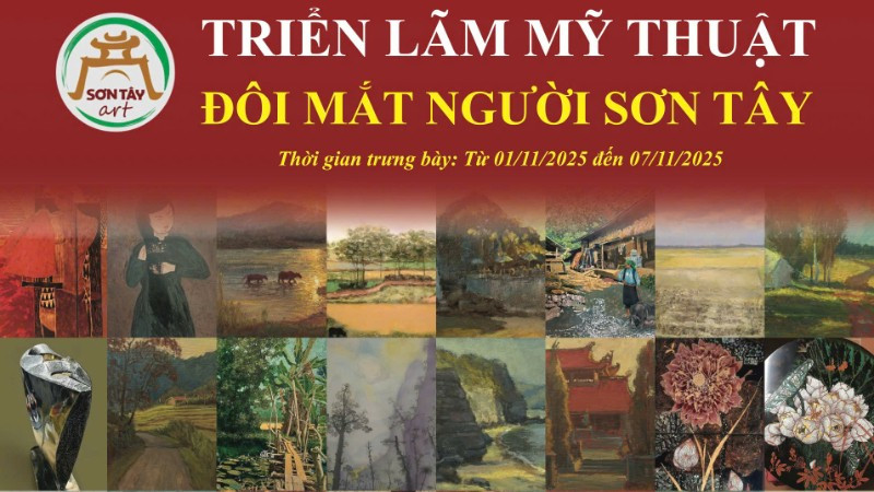 Sắc màu truyền thống và hiện đại hòa nhịp trong Triển lãm “Đôi mắt người Sơn Tây”