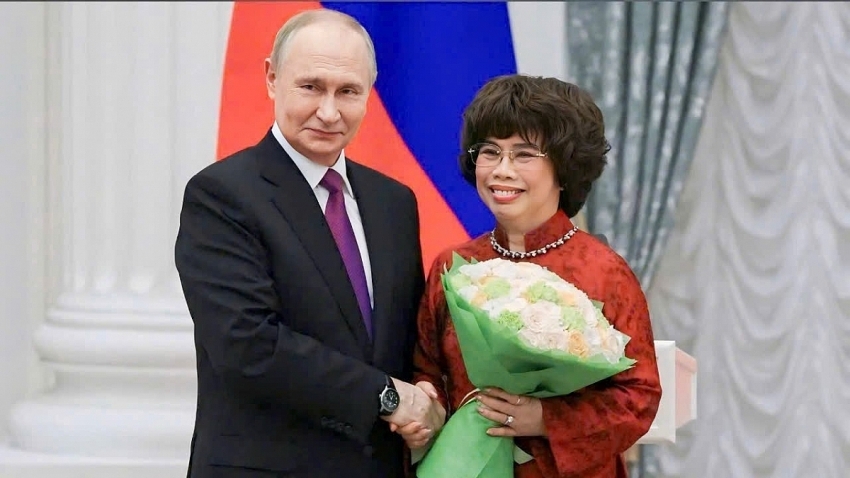 Dấu ấn Việt Nam tại Điện Kremlin: Bà Thái Hương nhận Huân chương Hữu nghị từ Tổng thống Nga