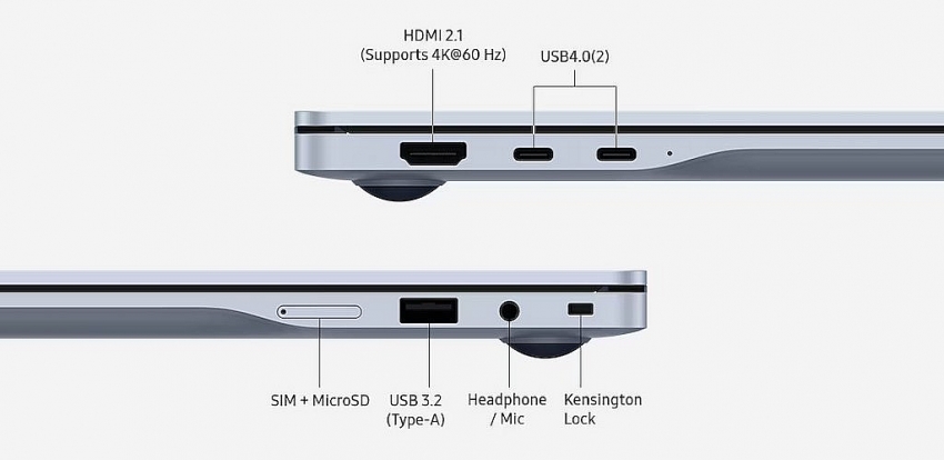 Samsung trình làng Galaxy Book5 Edge: Bổ sung 5G, tinh chỉnh thiết kế so với thế hệ trước
