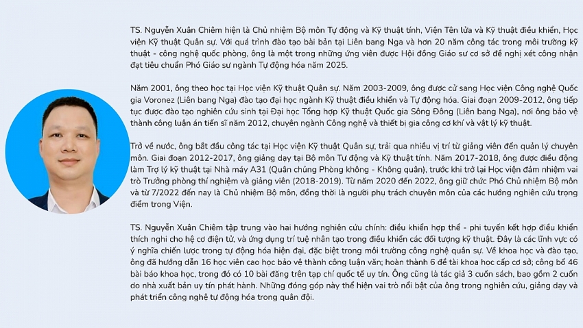 Những gương mặt nổi bật trong danh sách ứng viên GS, PGS Tự động hóa 2025