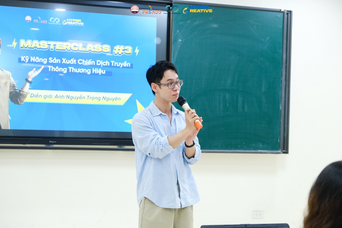 Diễn giả Nguyễn Trọng Nguyên mang tới Master Class 3 những kinh nghiệm trong nhiều lĩnh vực truyền thông.