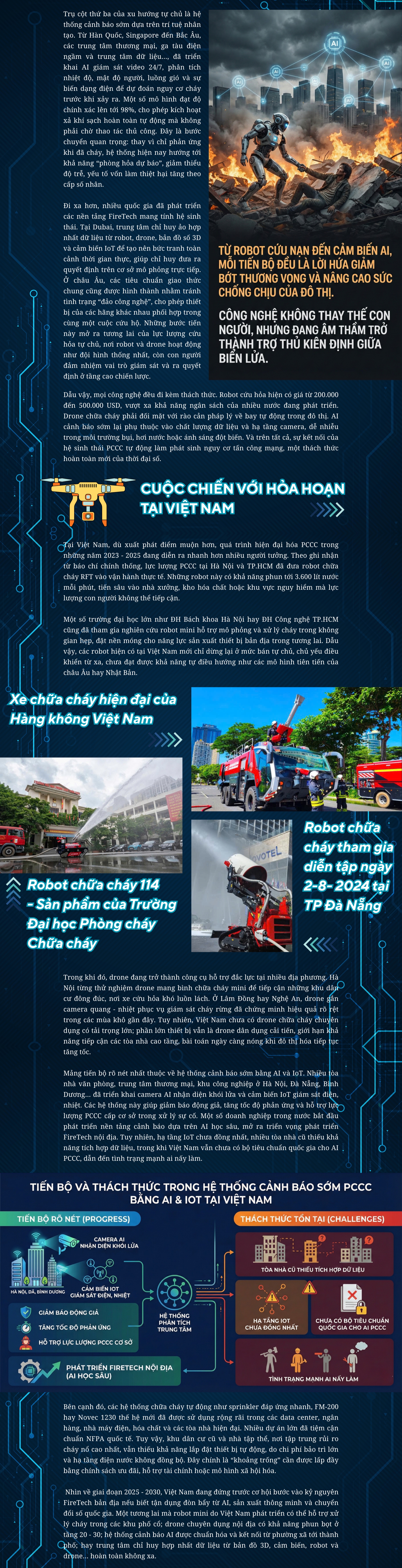 [E-Magazine] Công nghệ cứu hỏa tự động: Tấm khiên thép cho con người