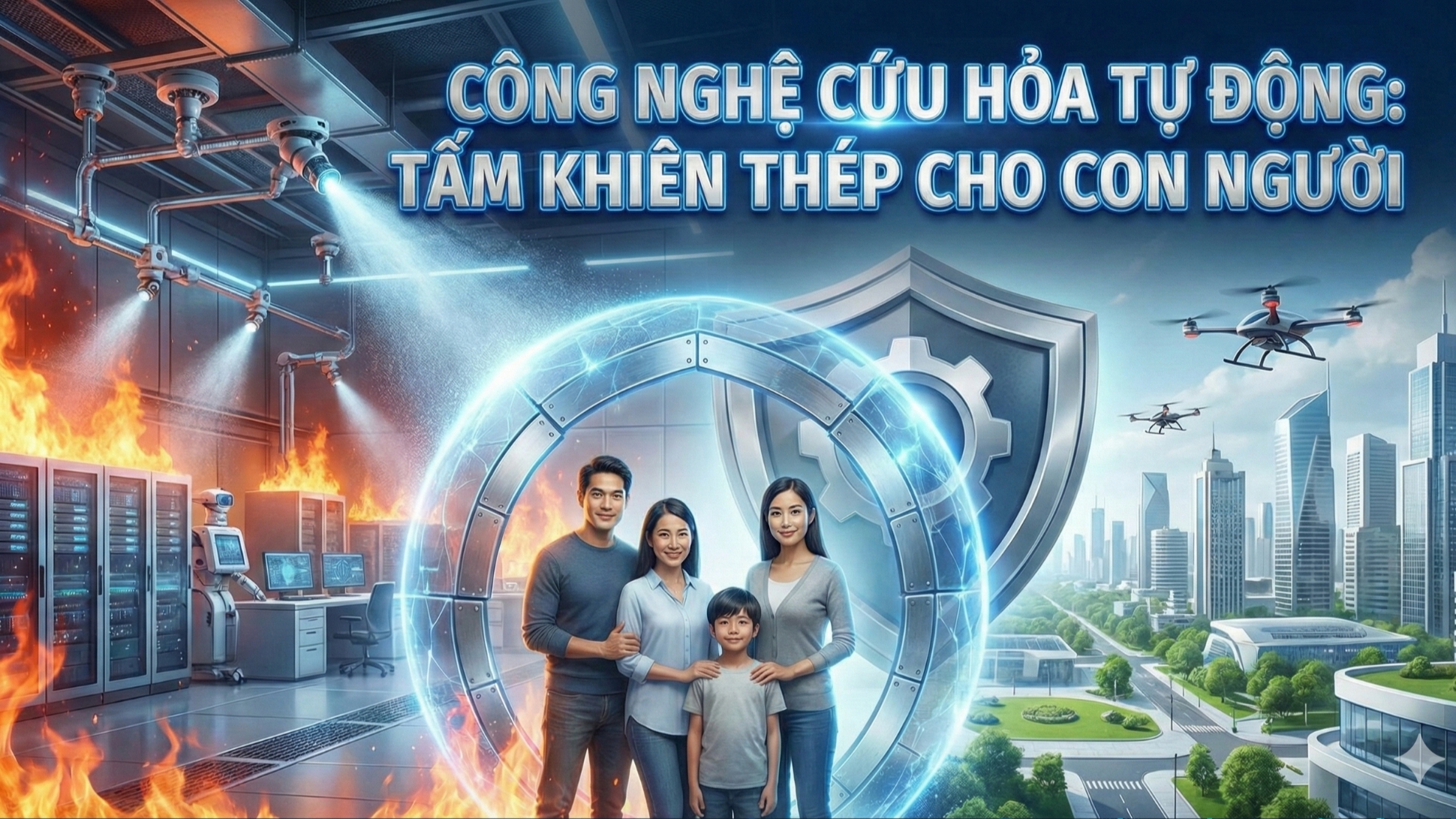 [E-Magazine] Công nghệ cứu hỏa tự động: Tấm khiên thép cho con người