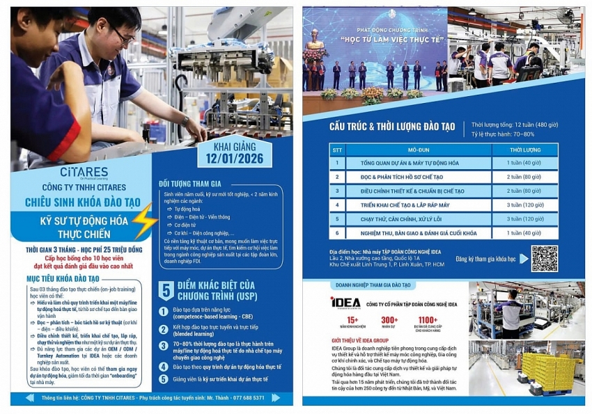 Tập đoàn IDEA: Chung tay đào tạo nhân lực tự động hóa