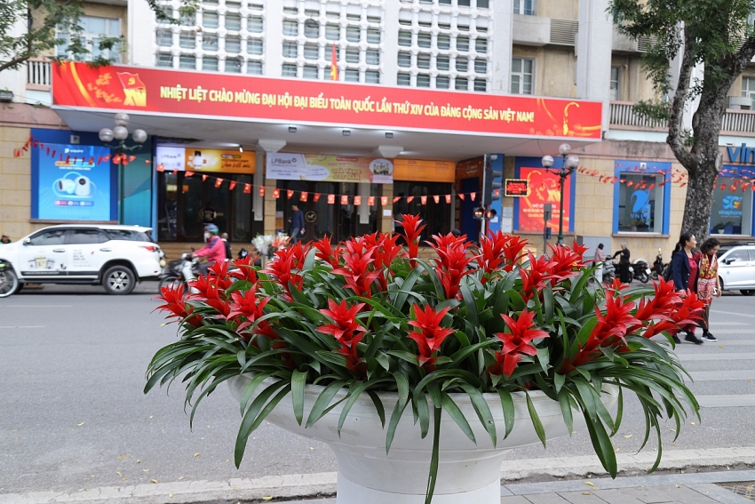 Hà Nội rực rỡ cờ hoa chào mừng Đại hội XIV của Đảng
