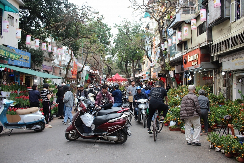 Rực rỡ Chợ hoa Xuân Phố cổ Hà Nội cận Tết Bính Ngọ 2026