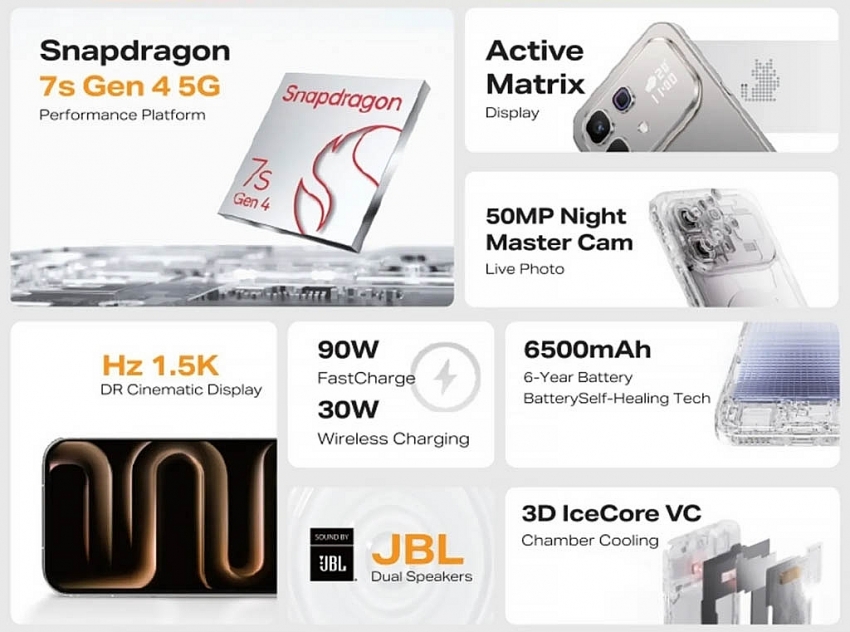 Infinix Note 60 Pro lộ diện: Thiết kế gợi nhớ iPhone 17 Pro