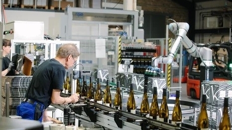 Nhà máy rượu vang châu Âu nâng cao hiệu quả nhờ giải pháp xếp pallet bằng cobot