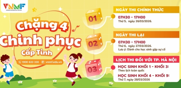 Sắp diễn ra vòng thi cấp Tỉnh Sân chơi Toán học Việt Nam