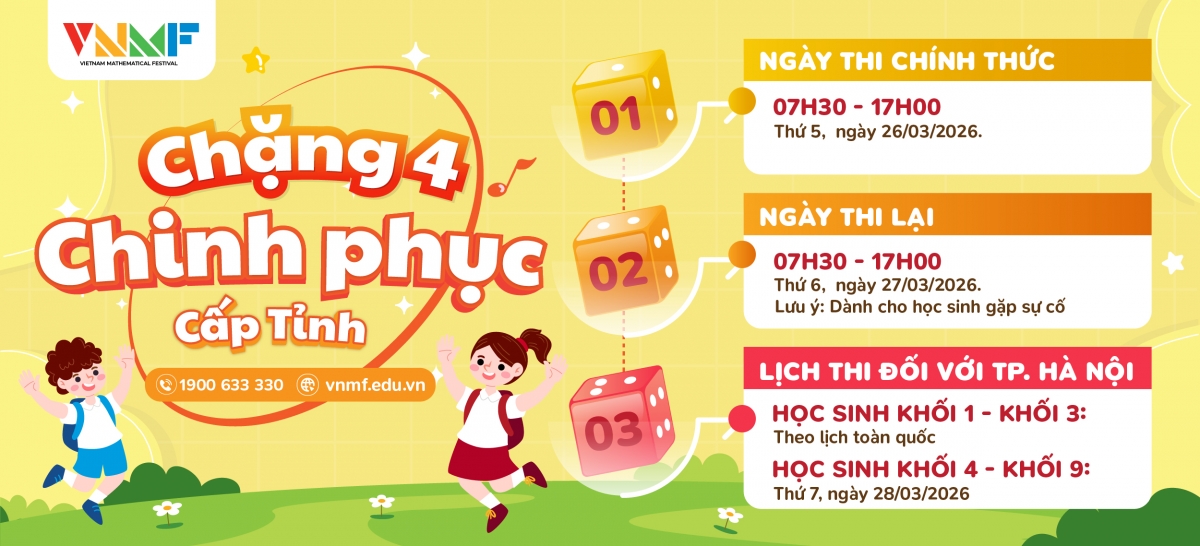 Sắp diễn ra vòng thi cấp Tỉnh Sân chơi Toán học Việt Nam