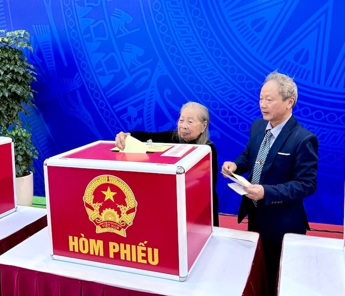 Cử tri Hà Nội thực hiện quyền công dân qua từng lá phiếu