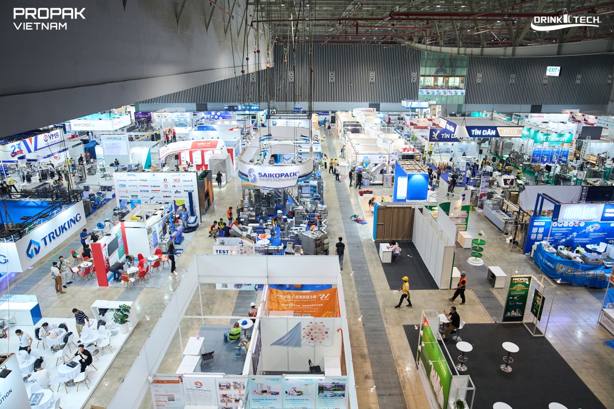 Không gian trưng bày tại Triển lãm ProPak Vietnam