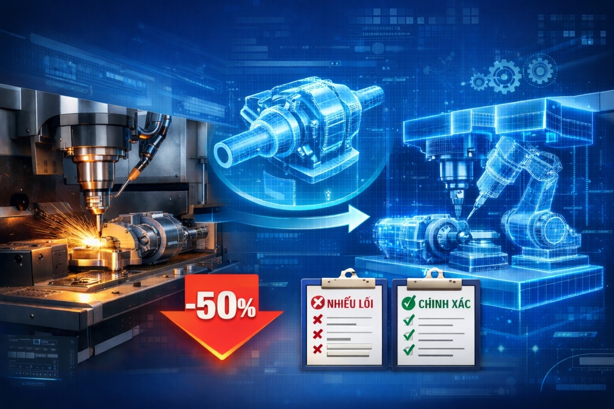 Song sinh kỹ thuật số giúp giảm 50% lỗi CNC - bước tiến mới cho sản xuất chính xác