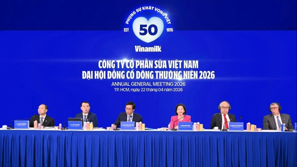 Vinamilk báo lãi Quý I/2026 tăng 55% so với cùng kỳ, cổ tức tiền mặt tiếp tục duy trì mức cao