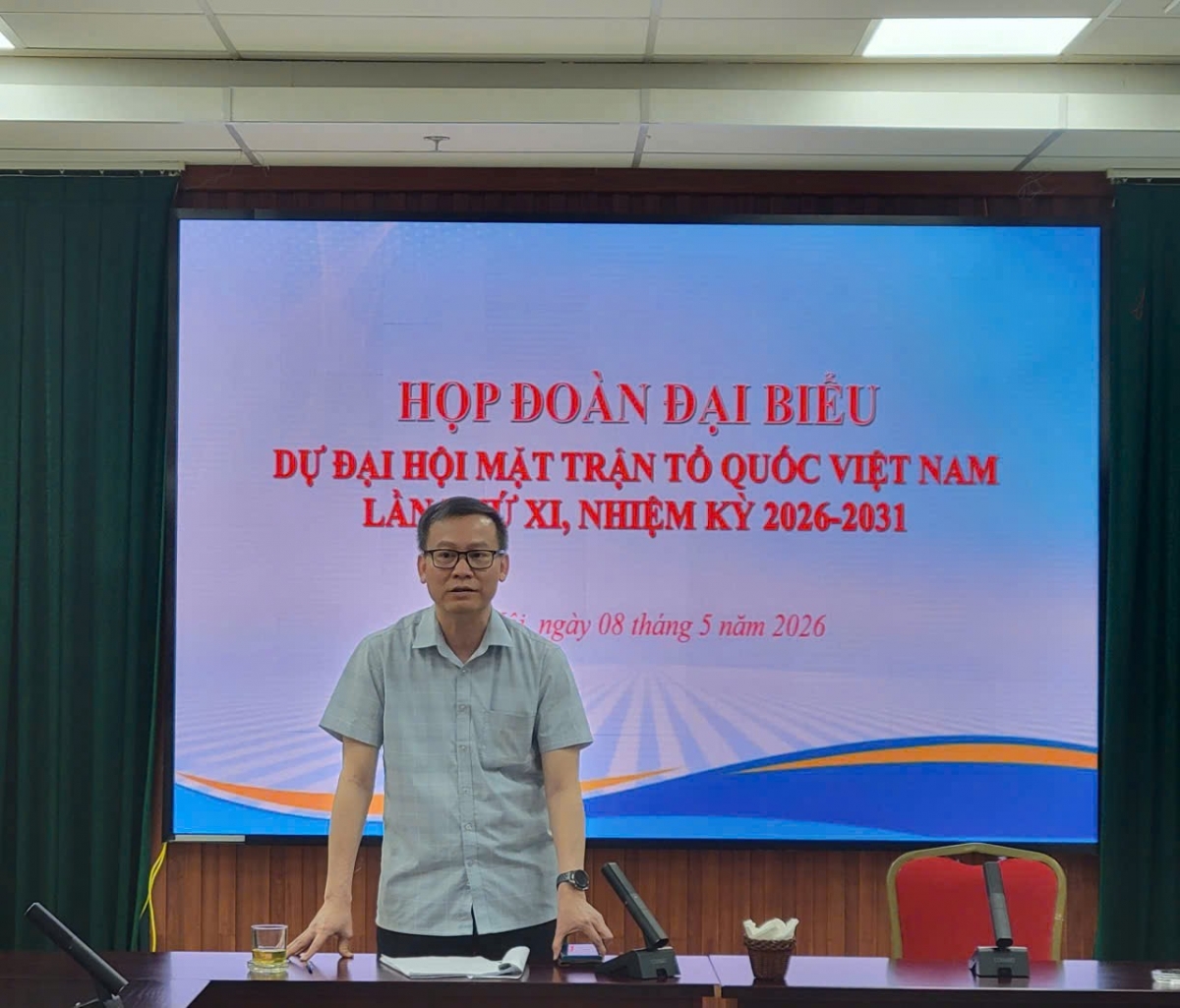 Ông Đỗ Nguyên Hưng, Ủy viên Ủy ban Trung ương MTTQ Việt Nam khóa X, Tổng Thư ký Hội Tự động hóa Việt Nam - Trưởng đoàn các tổ chức chính trị, tổ chức chính trị - xã hội, các tổ chức Liên hiệp phổ biến thông tin về đại hội