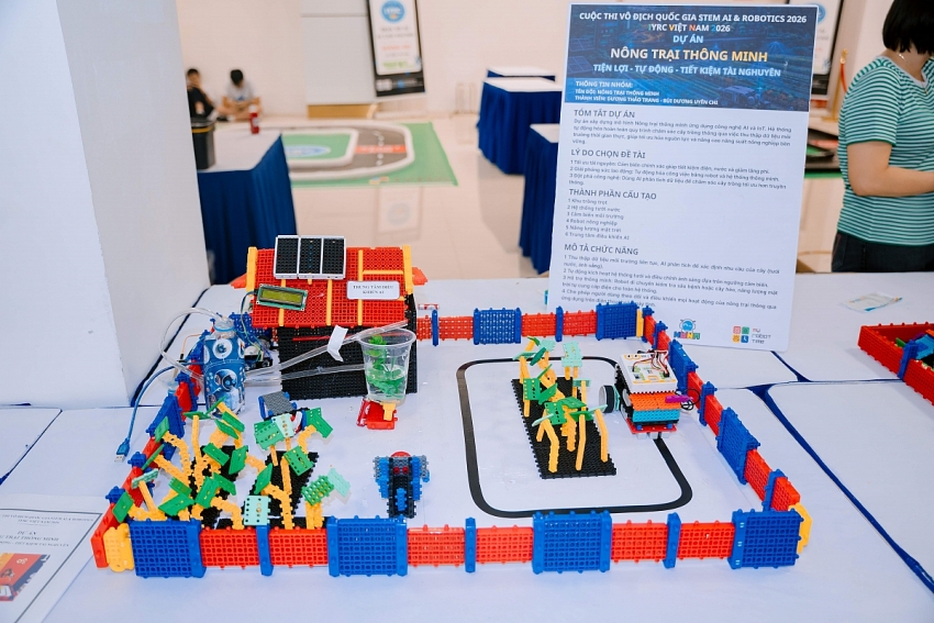 Học sinh hào hứng tranh tài Robot đá bóng, Drone và AI tại Giải Vô địch IYRC Việt Nam 2026