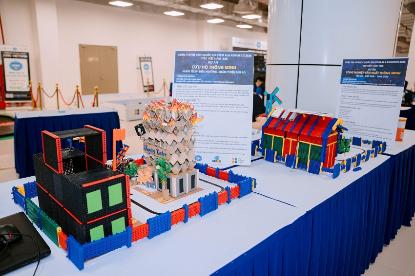 Học sinh hào hứng tranh tài Robot đá bóng, Drone và AI tại Giải Vô địch IYRC Việt Nam 2026
