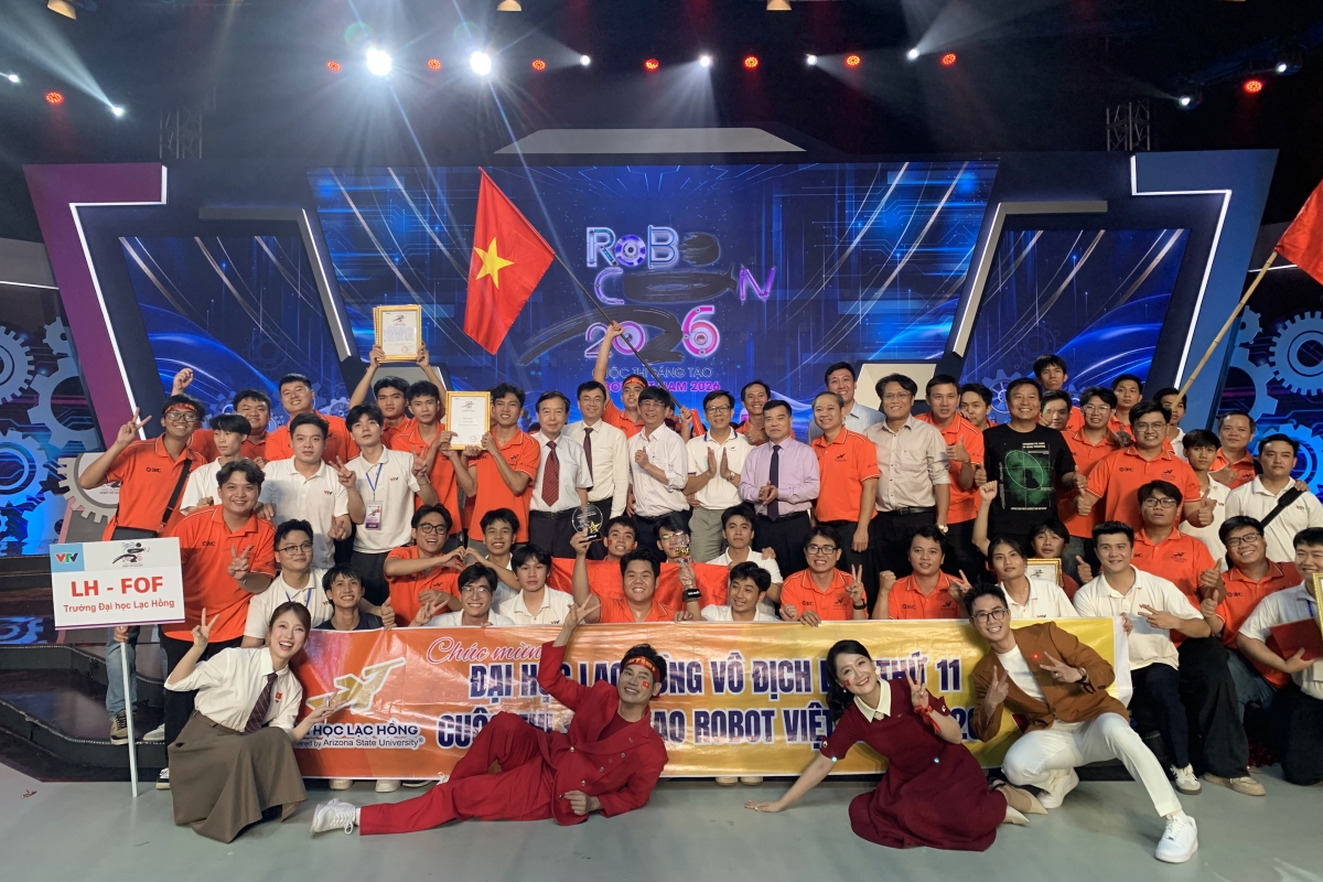 LH-FOF đến từ Trường Đại học Lạc Hồng đăng quang Robocon Việt Nam 2026