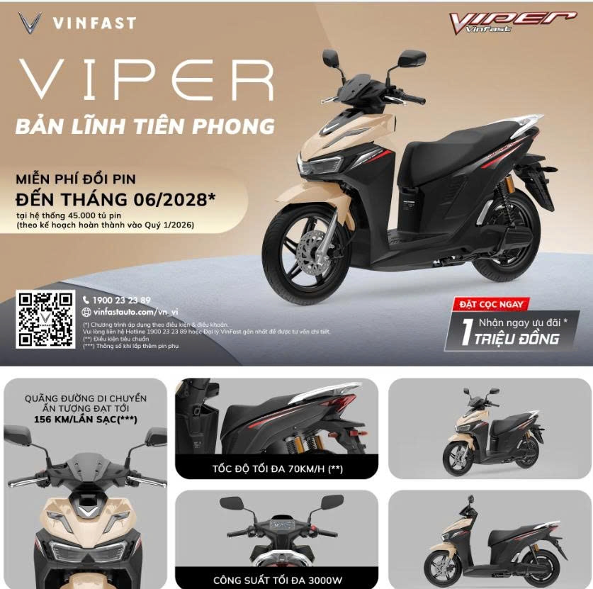 Tháng 7/2026, VinFast mở cọc 3 mẫu xe máy điện tại Philippines vận hành tới 150km sau mỗi lần sạc