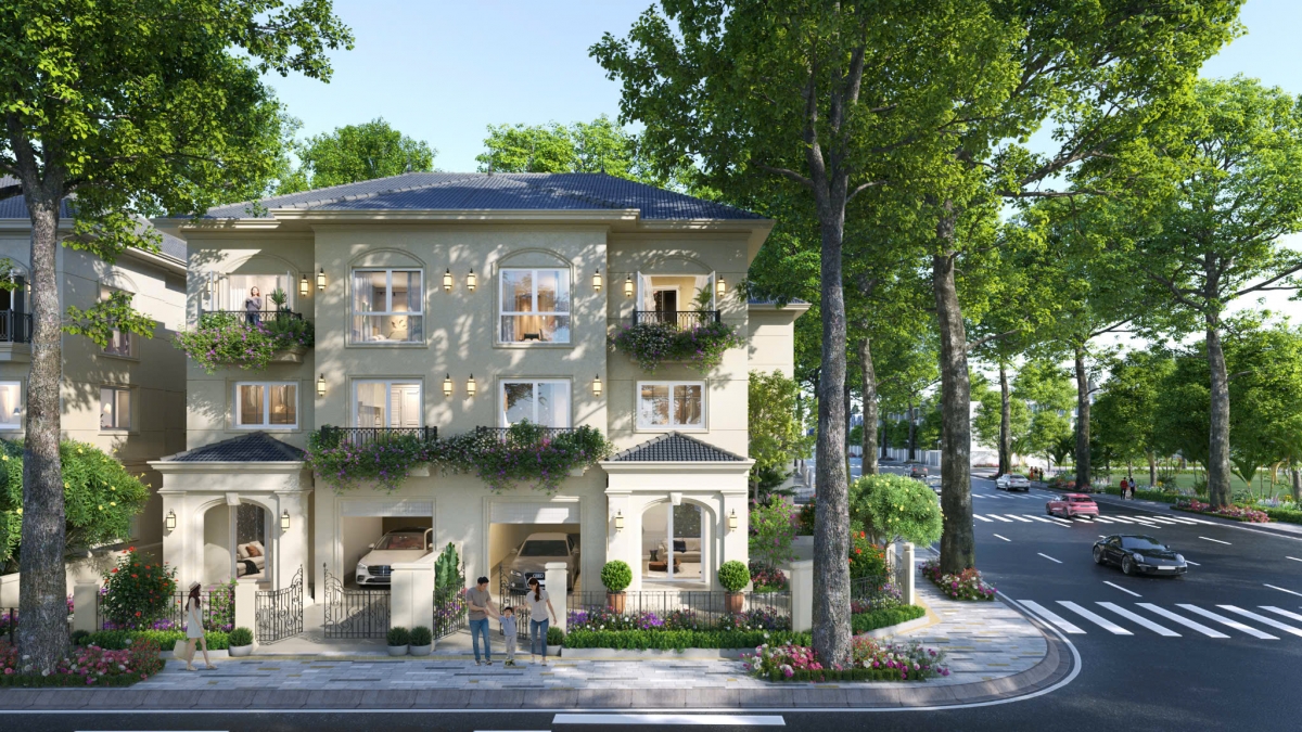 Biệt thự Eurowindow Central Avenue sở hữu kiến trúc tân cổ điển sang trọng, khẳng định vị thế của chủ nhân. 