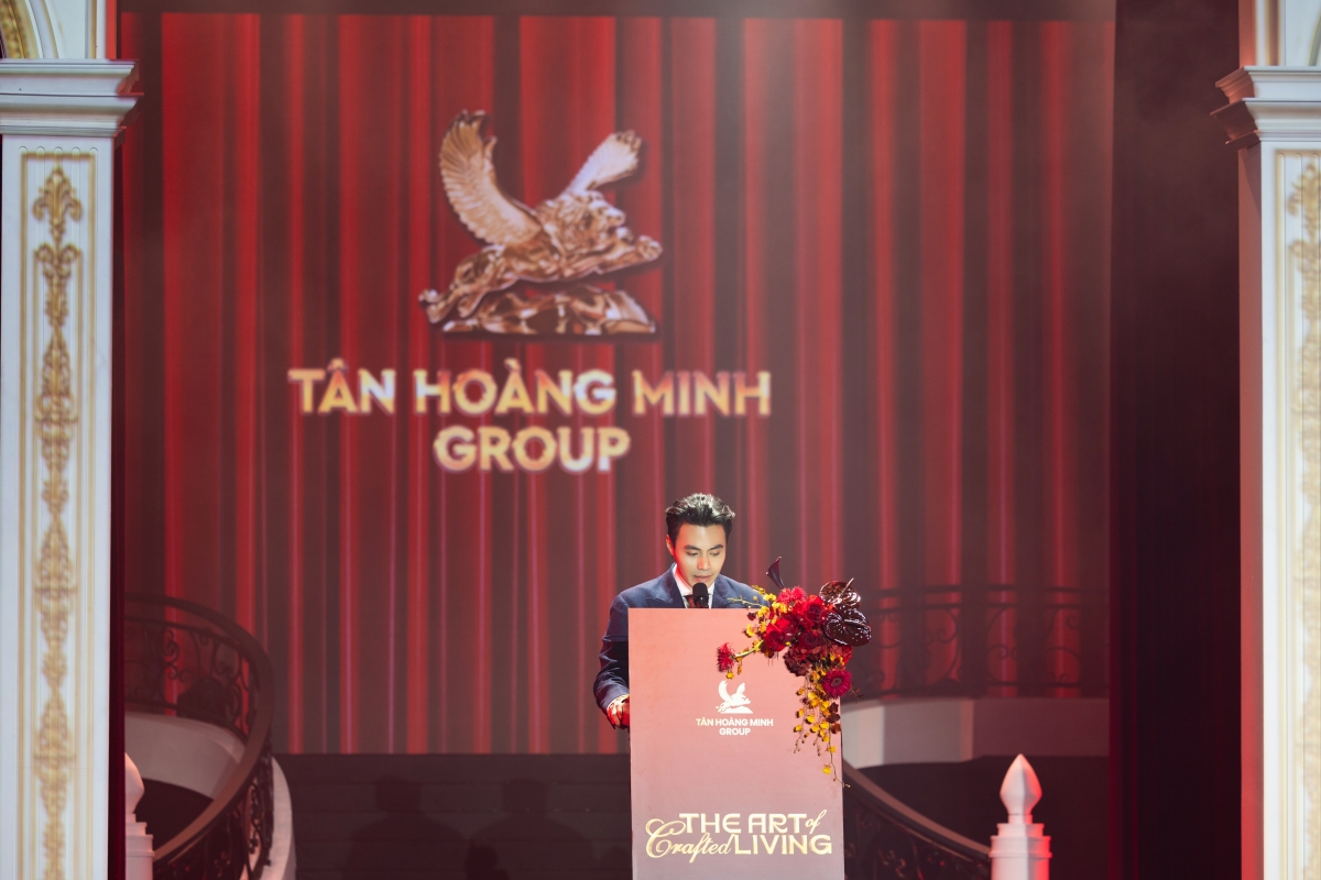 Ông Đỗ Hoàng Minh, Phó chủ tịch Tập đoàn Tân Hoàng Minh phát biểu tại sự kiện