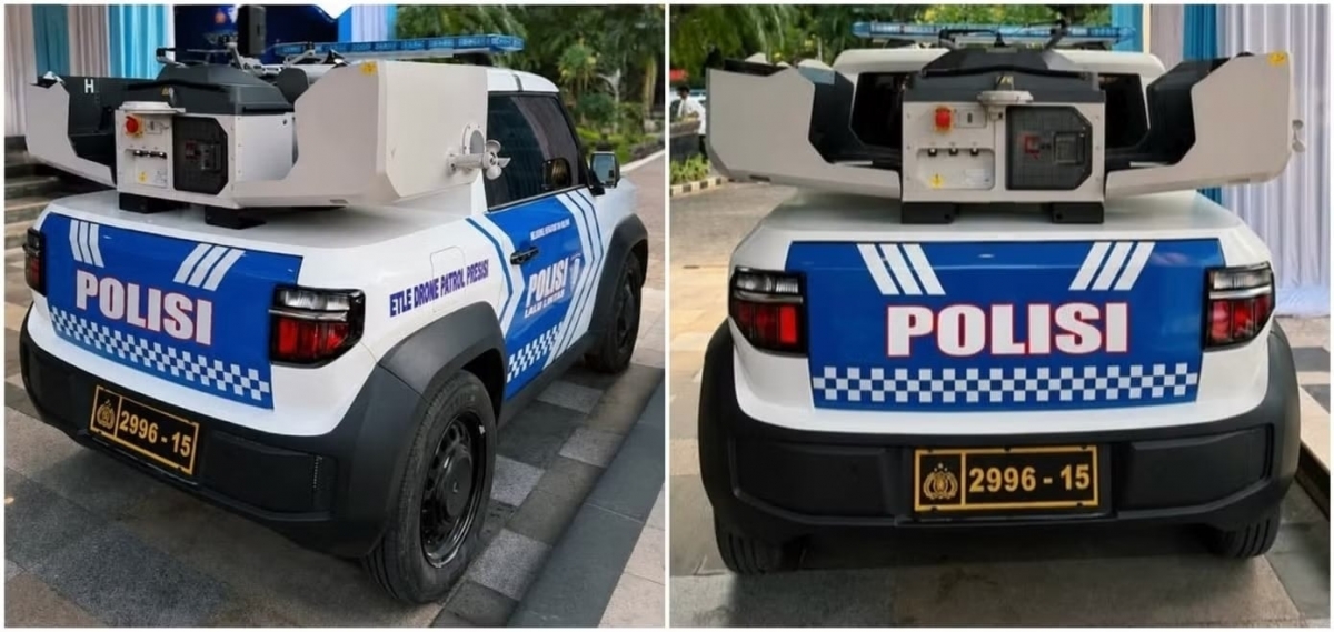 Cảnh sát Indonesia ‘biến hình’ VF3 thành xe công vụ