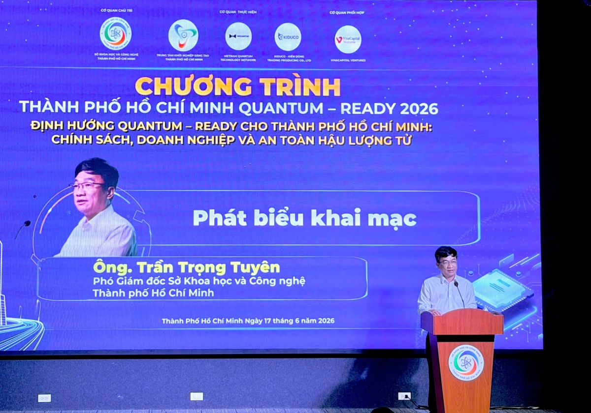 Ông Trần Trọng Tuyên - Phó Giám đốc Sở Khoa học & Công nghệ TP. Hồ Chí Minh phát biểu khai mạc