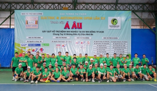 Giải Tennis E&A Open lần thứ 15: Hơn 240 triệu đồng tiếp sức bệnh nhi nghèo